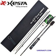 Спиннинг пятичастный Xesta Black Star 2nd Generation Mobile S74 Multi Tripper длина 2,44м тест 0,4-15гр